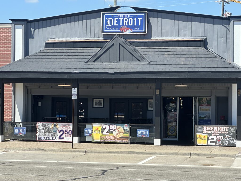 Street view of Old Detroit Burger Bar Clawson