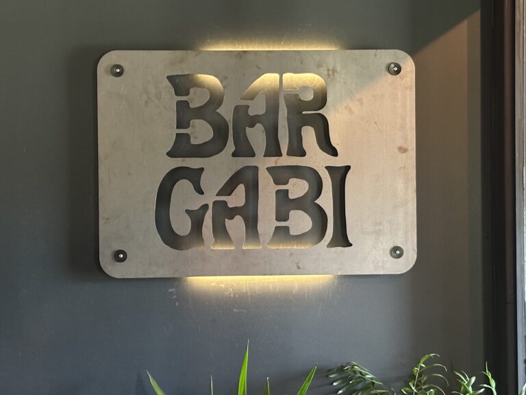Sign inside Bar Gabi Hazel Park