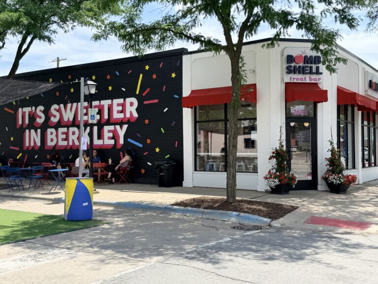 Exterior view of the patio at Bombshell Treat Bar Berkley