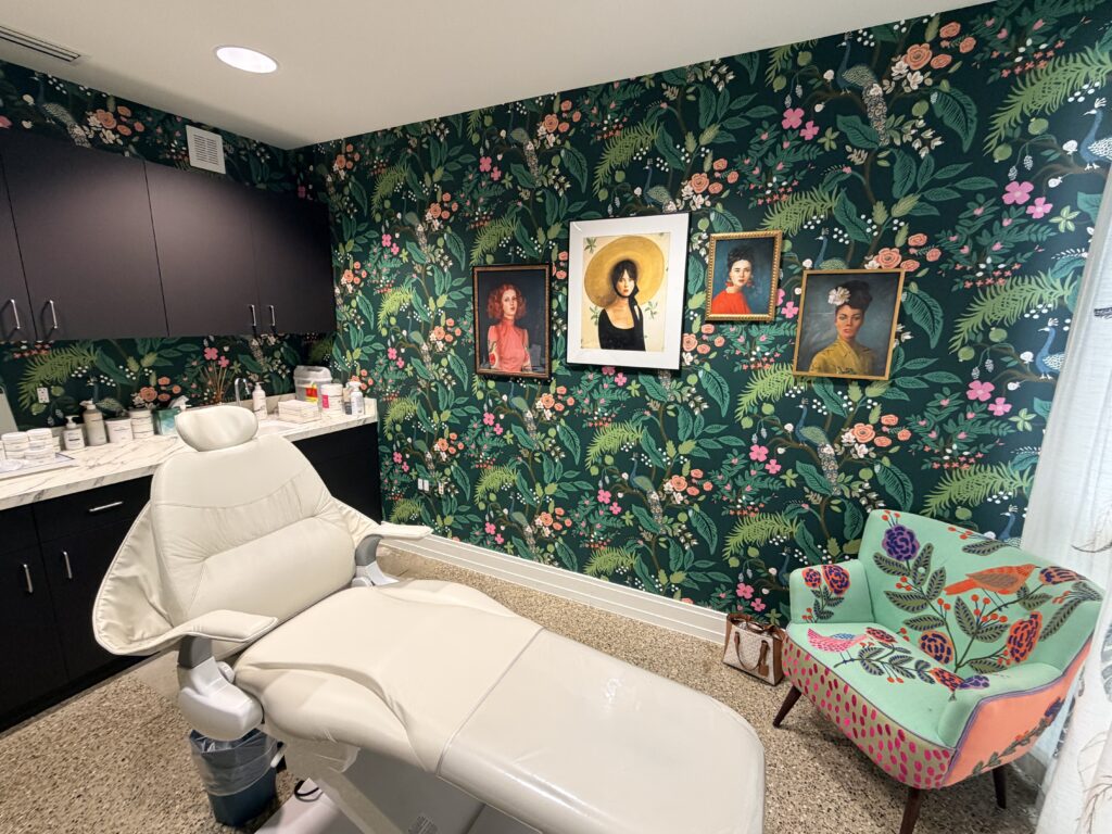 Interior view of Glam Jail Med Spa Birmingham